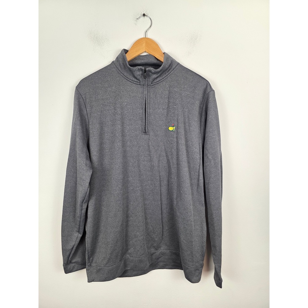 Masters Tech Mens Large Gray Heather Pima Cotton Quarter Zip Pullover MT7315-006